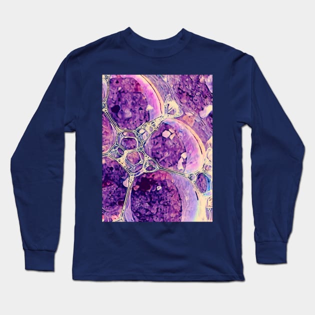 Purple Bubble Orbiter Long Sleeve T-Shirt by Tovers